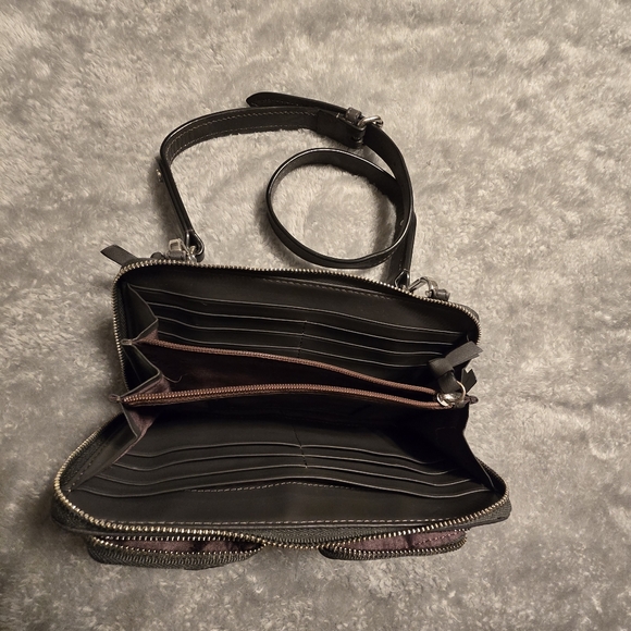 MZ WALLACE GREY Women's Bag WITH BOTH STRAPS AND MATCHING WALLET WITH STRAP - Picture 4 of 7